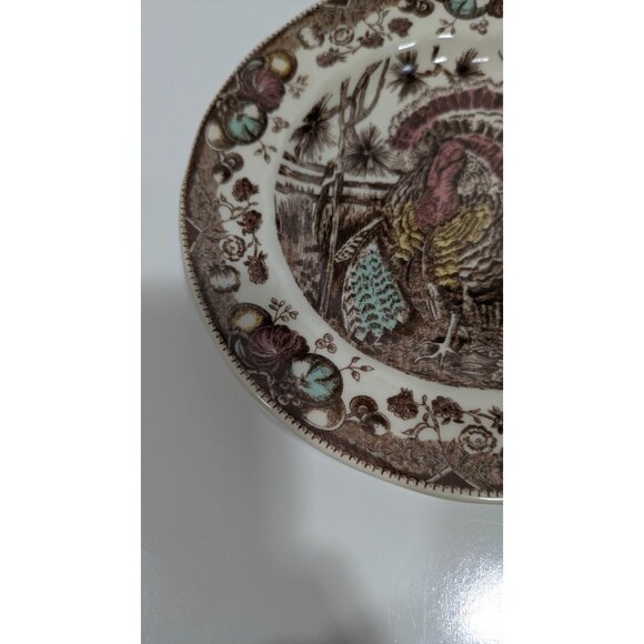 Johnson Bros His Majesty Turkey Plate 6.25" England Ironstone Thanksgiving - Picture 4 of 7
